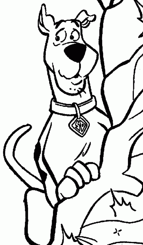Plansa de colorat cu Scooby Doo 13 5